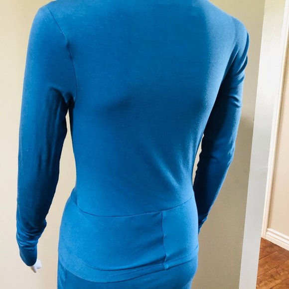 Bailey 44 Blue Midi Dress with Elegant Design - Picture 7 of 8